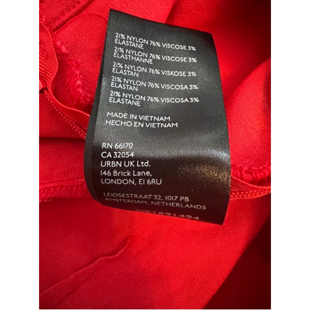 Kimchi Blue Red Wide Leg Pants High Rise Retro Y2K Statement Trousers 10 - Picture 11 of 11